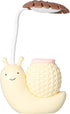 5V 0.6-3W FTVOGUE LED Desk Lamp with Pen Holder, Cartoon Snail Design, Rechargeable Flexibility, Warm White Light