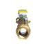 Nigo Industrial Co. 240 Series Forged Brass Mini Gas Ball Valve - CSA Certified, 1/4" NPT