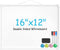 MaxGear Double-Sided Dry Erase Board for Wall, 16"x12" Hanging Whiteboard with 3 Markers & 4 Magnets