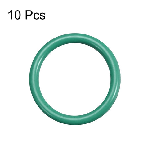 uxcell Fluorine Rubber O-Rings, 13mm OD 10mm ID 1.5mm Width FKM Seal Gasket for Machinery Plumbing, Green, Pack of 10