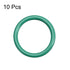uxcell Fluorine Rubber O-Rings, 13mm OD 10mm ID 1.5mm Width FKM Seal Gasket for Machinery Plumbing, Green, Pack of 10