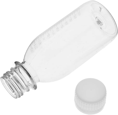 Aicosineg 5Pcs 4.06oz Plastic Lab Chemical Reagent Bottles, 120ml Small Mouth Round Storage Containers with White Cap