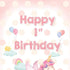 Prime Greetings First (1st) Birthday Card - Eco-Friendly, Made in America, Thick Card Stock with Premium Envelope 5in x