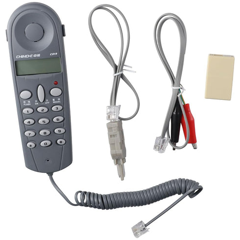 C019 Butt Test Corded Electric Network Cable Tester with Connectors and Joiner for Blue Telephone Lines