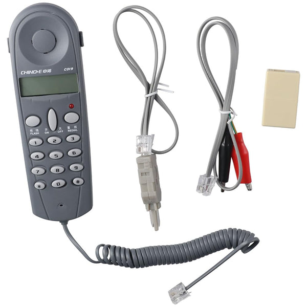 C019 Butt Test Corded Electric Network Cable Tester with Connectors and Joiner for Blue Telephone Lines
