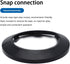 Fit 2.48" Outer Diameter Flange Water Pipe Cover, Black PP Plastic Escutcheon Collar for Wall Pipe Decoration