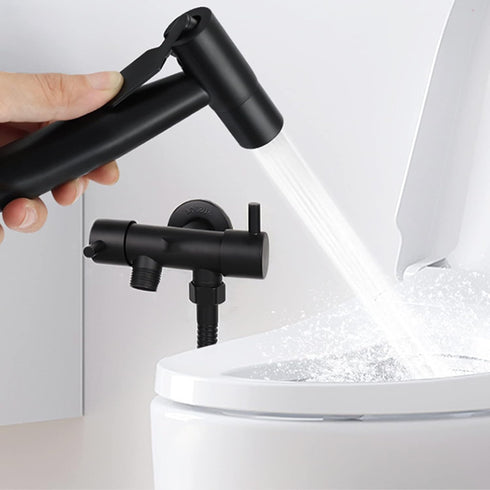 QFZFQOLSS Handheld Bidet Sprayer Black Bathroom Diaper Sprayer Cloth Diaper Sprayer for Toilet Toilet Shower Head Black