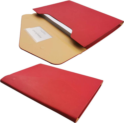 Enyuwlcm PU Leather A4 File Folder, Waterproof Document Holder with Magnetic Closure
