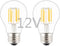 DC 12V-24V Low Voltage Input LED Bulb, Classic A19 Style, 6W 600Lm, Dimmable E26 Medium Base, 2 Pack