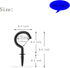Goiio 100 Pieces 1/2 inch Ceiling Hooks, Black Zinc Plated Metal Screw-in Cup Hooks for Hanging