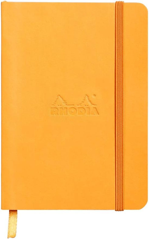 Rhodia Rhodiarama SoftCover Notebook - 4 x 5 1/2 - Orange Cover - 72 Dots Sheets (117365C)