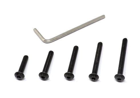 iexcell 100 Pcs M4 x 20/25/30/35/40 Alloy Steel Hex Socket Button Head Cap Screws Assortment Kit