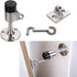 Sumnacon Stainless Steel Door Stopper with Hook - Heavy Duty Wall Mounted Doorstop, Silver