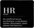 HR Definition Inspirational Mousepad, Black Square Desk Pads for Home Office Gaming, 9.5x7.9 inches
