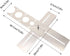Haofy Ceramic Tile Hole Locator - Adjustable Stainless Steel Ruler for Universal Drill Punch Measuring