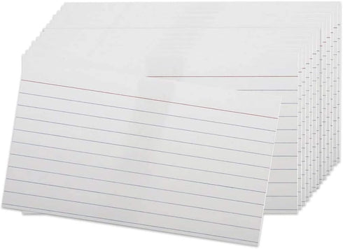 Index Cards - 3x5 Inch - Heavy Weight Ruled Cards for Notes, Organizing, Flash Cards, Lists, Recipes and More - 500