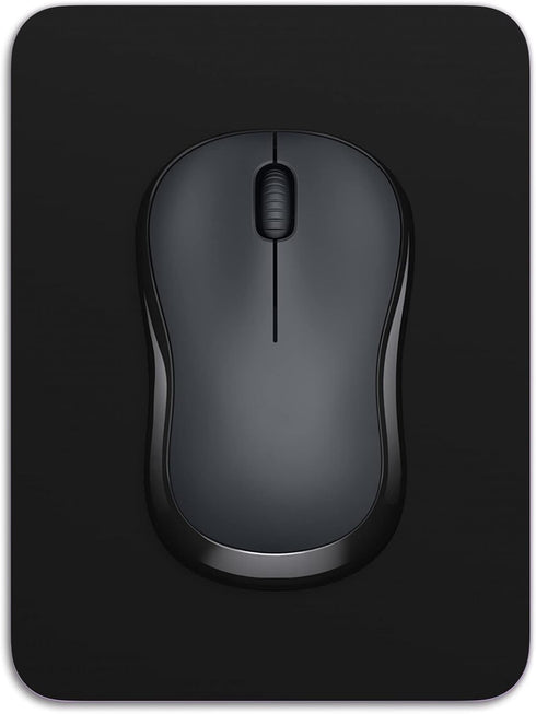 Dapesuom Small Mouse Pad, 6 x 8 Inch Thick Rubber Non-Slip Portable Mini Mat for Office and Travel, Black