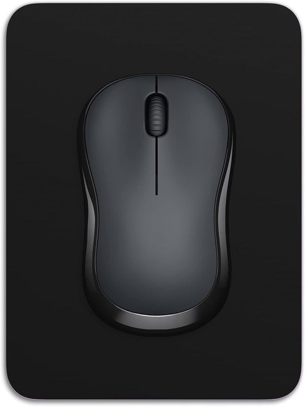 Dapesuom Small Mouse Pad, 6 x 8 Inch Thick Rubber Non-Slip Portable Mini Mat for Office and Travel, Black