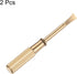 2pcs Mini Bracelet Screwdriver, 4mm Titanium Steel Slotted Screw Driver with 6mm Width Non-slip Handle, Gold Tone
