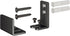 Adjustable U Shape Barn Door Floor Guides, 2 Pack, Wall Mounted Flexible Flush Bottom Guide, Sturdy Steel, Black