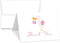 Baby Girl Pink Stork Thank You Greeting Cards, 25 Pack with Envelopes, Baby Shower Invitation Celebratory Gift Cards –