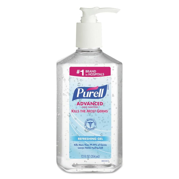 Purell 3659-12 Advanced Instant Hand Sanitizer, 12-Oz. Pump Bottle