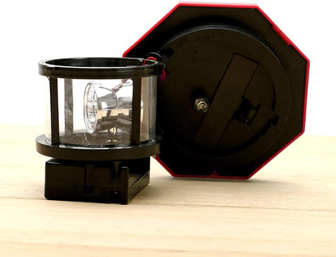 WDFS 11x10.5 cm, Lighthouse, Solar Powered LED Rotating, Waterproof, Outdoor Decorative Light for Garden, Yard, Patio