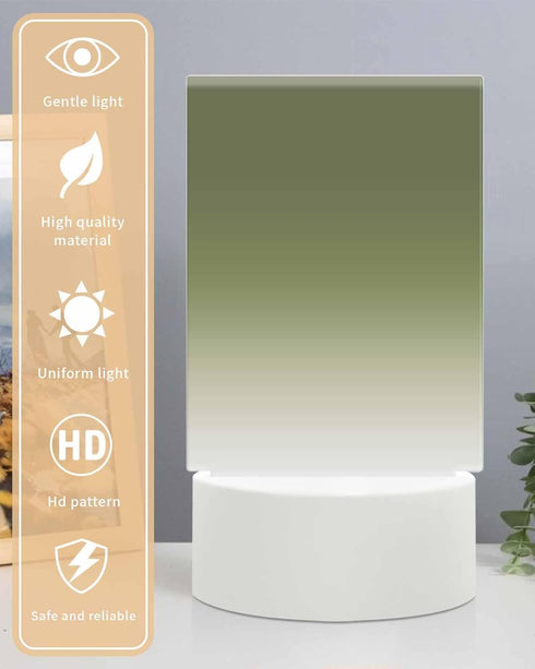 Singingin Bedside Table Lamp Sage Green Ombre Small Lamp for Nightstand with Plug Baby Night Lights Desk Lamp