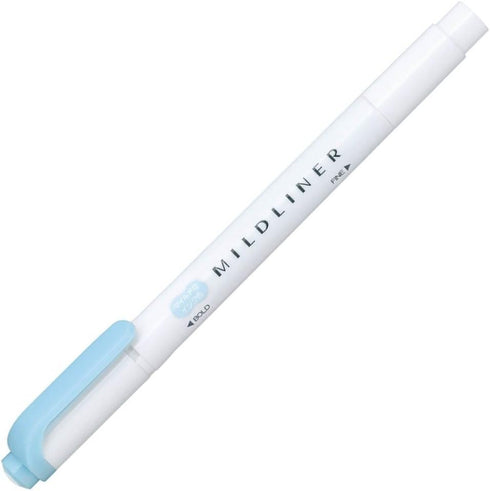 Zebra B-WKT7-MBL Highlighter, Mild Liner, Blue, 10 Pieces