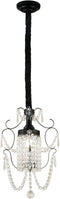 Mini Crystal Chandelier Chic Chandeliers, 1-Light Antique Crystal Pendant Light Fixture Elegant