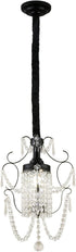 Mini Crystal Chandelier Chic Chandeliers, 1-Light Antique Crystal Pendant Light Fixture Elegant