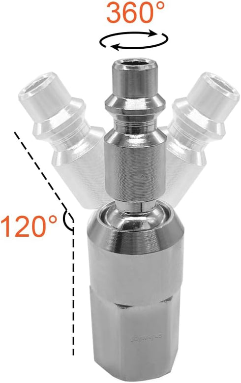 Joywayus 4PCS 1/4" NPT Female Thread Air Plug Industrial Swivel Coupler Steel Chrome Plating Construction by Joywayus