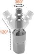 Joywayus 4PCS 1/4" NPT Female Thread Air Plug Industrial Swivel Coupler Steel Chrome Plating Construction by Joywayus
