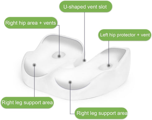 TOLUON Tailbone Seat Cushion for Pain Relief, Memory Foam Seat Cushion Hemorrhoid Pillow, Cushion lab, Sciatica Pain