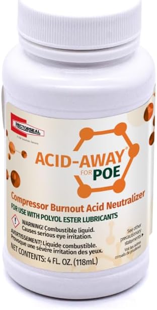 RectorSeal Acid Away 45009 Acid Buildup Remover, Easy Application for HVAC, 4 oz., Amber