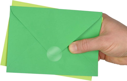 ChromaLabel 1 Inch Clear Labels Wafer Seals, 500 Per Roll, Non-Perforated Transparent Stickers for Secure Mailing