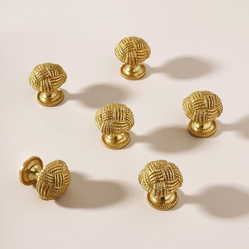 SANCHAKOU 2 Pack Dresser Drawer Knobs Bedside Cabinet Shoe Cabinet Door Brass Handle Single Hole Wardrobe Cabinet Door