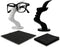 PITFEROCE 2 Pack Eye Glasses Holder Stand, Face Shape Glasses Holder for Desk