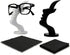 PITFEROCE 2 Pack Eye Glasses Holder Stand, Face Shape Glasses Holder for Desk