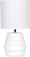 Simple Designs LT1168-OFF 12.68" Chic Glow Mini Stacked Ceramic Table Lamp, Monochromatic