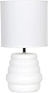 Simple Designs LT1168-OFF 12.68" Chic Glow Mini Stacked Ceramic Table Lamp, Monochromatic
