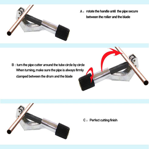 Tubing and Pipe Cutter 1/4 to 1-5/8 Inch with Extra Blade and Reamer for Cutting Aluminum, Plastic, Copper