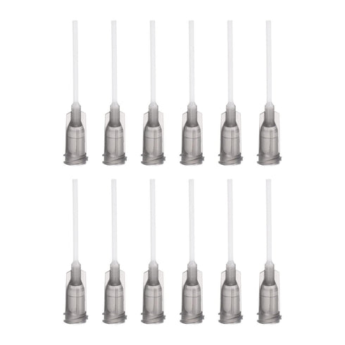 uxcell 20 Pcs 16G Plastic Dispensing Needles, 1" PTFE Glue Needle Tube Blunt Luer Lock Tips with PP Flexible Needle for