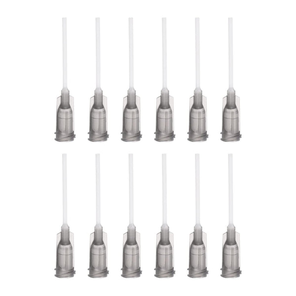 uxcell 20 Pcs 16G Plastic Dispensing Needles, 1" PTFE Glue Needle Tube Blunt Luer Lock Tips with PP Flexible Needle for