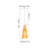 uxcell 50 Pcs 27G Plastic Dispensing Needles, 1" PP Glue Needle Tube Blunt Luer Lock Tips with PP Flexible Needle for Liquid Glue Gun, Orange