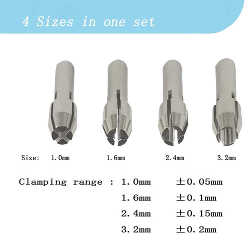Luo ke 9Pcs Quickly Changed Rotary Collet Set Clamping Nut Fits For Dremel