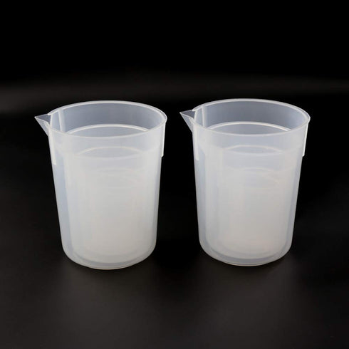 ULAB Scientific Plastic Beaker Set, 5 Sizes 50ml 100ml 250ml 500ml 1000ml, Stackable with Spout, UBP1007