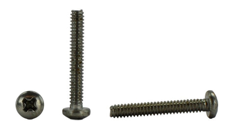 Stainless Steel Pan Head Machine Screws - 4-40 x 5/8", Full Thread, Phillips Drive, 18-8