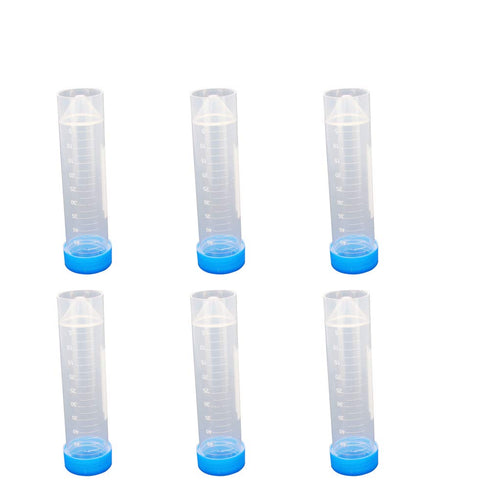 Othmro 50ml Conical Centrifuge Test Tubes with Random Color Screw Cap 50pcs, Lab Test Container Vial Test Tube Liquid Sample Storage Centrifuge Tube for Beads Yeast Specimen Sample Laboratory