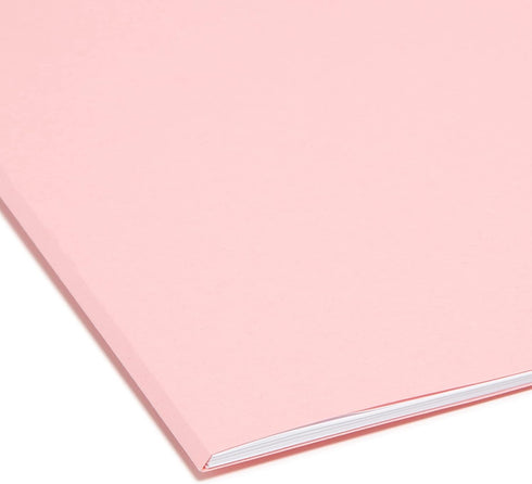 Smead File Folder - Straight-Cut Tab, Letter Size, Pink - 100 per Box (10942)